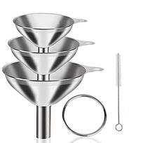 Stainless Steel Kitchen Funnels Set Food Grade Metal Funnels For Filling Bottles Small Funnels For Essential Oil Spices