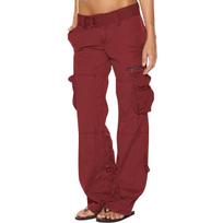 Womens Baggy Cargo Pants Vintage Jeans with Pockets Wide Leg Trousers Loose Overalls Long Pants Cargo Pants S