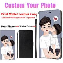 Custom Photo Flip Wallet Cover for Xiaomi 15 Ultra 14T 13 Pro 12S 11 Poco X8 Pro Turbo 5 Redmi Note 14 Pro Leather Book Case for Xiaomi mi 11