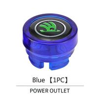Car Cigarette Lighter Cover DustProof Decoration Cap For Skoda Fabia Superb Yeti Octavia Enyaq Rapid Kodiaq Kamiq Karoq Scala A7 (Blue,For Skoda)