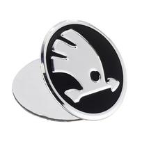 43/44mm For Skoda Fabia Karoq Superb Kami Octavia VRS Rapid Kodiaq Kamiq A7 Car Steering Wheel Center Logo Emblem Sticker Decals
