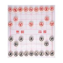 1 rinkinys mediniai kiniški šachmatai su plastikiniu popieriniu šachmatų lenta Kelionės Tradicinės kinų Xiangqi šachmatų figūrėlės strategijos stalo žaidimas paaugliams suaugusiems M