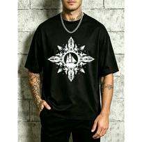 European sizes Nautical Ship Ornamental Design Men'S Crew Neck T-Shirt Loose Fit Percent Pure Fashion Versatile Soft S juoda