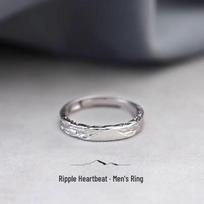Sterling Silver Glacier Adjustable Couple's Ring: Luxurious Design, High-End, Pure Silver, Perfect Matching Gift. Open Adjustable