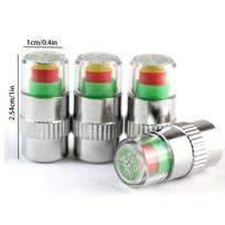 4pcs Car Tire Tyre Pressure Monitor, Valve Stem Caps Case Cover Sensor Indicator, 3 Color Red, Yellow, Green Eye Alert 4pcs balta
