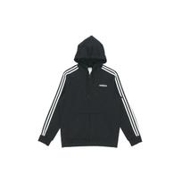 Adidas Essentials 3-Stripes Fleece-Lined Full Zip Hooded Jacket Men Outerwear Black DQ3101 XXXL
