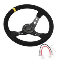Racing Steering Wheel with Horn Universal Steering Wheel Universal 35cm/14inch 6- Auto Car Racing Steering Wheel with Horn