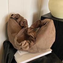 Bag Autumn High-End Niche Messenger Bag Simple Matte Dumpling Bag Versatile Shoulder Bag šviesiai ruda spalva