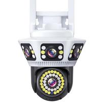 Lauko WiFi kamera 6K Trijų ekranų apsaugos kamera Dvišalis garsas Judesio aptikimas CCTV Belaidė stebėjimo IP kamera Yoosee 6K Camera