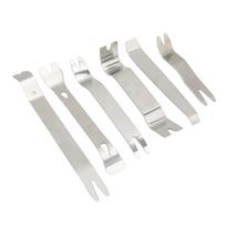 6pcs Car Trim Removal Tool Kit Stainless Steel Solid Rustproof Universal Clip Pry Tools for Door