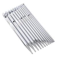 Keičiamų apskritų mezgimo virbalų rinkinys 12 vnt. Vąšelis 3 mm iki 10 mm Daugiafunkcinis