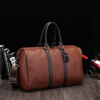 Vyriška didelės talpos retro stiliaus Crossbody kelioninė rankinė iš Crazy Horse odos kava