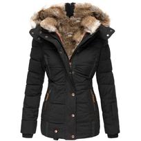 Women Winter Warm Zip Slim Hooded Parkas Long Sleeve Windproof Jacket Snowsuits Plus Size Padded Coat 5XL juoda