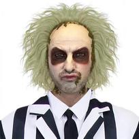 Green Wig With Bald Cap Clown Short Curly Wig Green Fluffy Wavy Wig Party Cosplay Wigs Halloween Wig  Men, 6 Inch Synthetic Wigs green-6inches