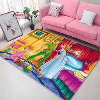 Nr. 1 Animacinių filmų Disney princesės kilimas, Sietuotojo gyventojų svetainės miegamojo lovos kilimėlis, Patogus neslystantis patvarus kilimas, Skalbiamas skalbimo mašinoje kilimas 40x60cm (16x24in)