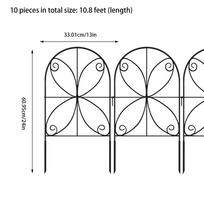 10pcs Decorative Garden Fence Rustproof Metal No Dig Fence Garden Fencing Animal Barrier Flower Fences and Borders for pets juoda