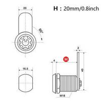 1set 16/20/25/30mm Mailbox Locks Drawer Cupboard Lock  Keys High Quality Tubular Cam Cylinder Locks For Safebox or Files