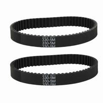 2 vnt. juodi paskirstymo diržai, guminiai pavaros diržai, patvarus dantytas diržas, elektrinis paspirtukas Timing Belt black
