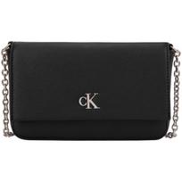 Calvin Klein Elegant Metal Letter Flap Chain Crossbody Bag Women bags Space-Black Milk-White DP1673 111-Ivory