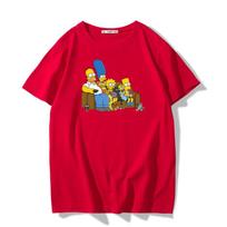 Simpsons Linksmas Spausdintas Marškinėlis Unisex Mados Trendas Viršutinė Dalies Unisex ir Moteriška Keturiems Metų Laikams Medvilninis Apvaliu Kaklu Trumpomis Rankovėmis 2XL