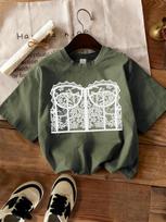 Sexy Sweet Spicy Lace Prints TShirts Women Casual ONeck Short Sleeve Tops Soft Loose T Shirt Summer Comfortable Woman Clothes S