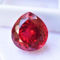 Natural Red Ruby 13ct Pear Cut Flawless Certified Loose Gemstone 14.2 mm approx.