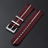 NATO Woven Nylon Braided Watch Strap for Omega, Quick-Release, 20/22mm 20mm raudona