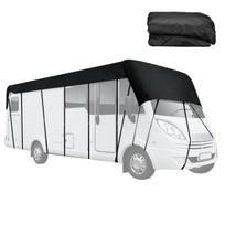 Waterproof RV Roof Covers 210D Oxford Cloth RV Covers 6.5x3 M RV Sun Protection Car Covers Caravan Roof Rooftop Tarpaulin juoda