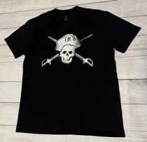 Captain Morgan Cannon Blast Rum Black T-Shirt Size Large Skull Crossbones XL