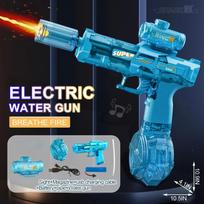 Electric Water Gun Toy with Simulated Firing Recoil Automatic Sensor Lights for Kids Outdoor Summer Beach Fun