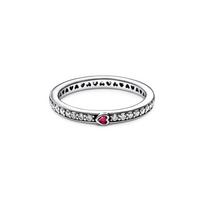 Pandora Exquisite Heart Shaped 925 Silver Cubic Zirconia Ring Women rings 192601C01 Box+Shopping Bag,58 gray