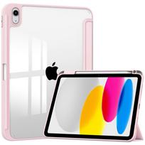 iPad (A16) Case/iPad 10th Generation Case [11-Inch /10.9 Inch ] with Pencil Holder, Smart Cover with Soft TPU Back iPad A16 2025 rožinė