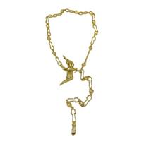 Vintage French Style Peace Doves Pendant Sweater Chain With Branch Detail 80cm Long Chain For Women 1