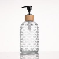 Hot Sale 400ml Glass Hand Sanitizer & Shower Gel Pump Bottle