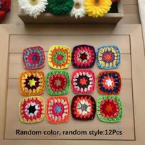 Random Color DIY Crochet Multicolor Coasters Square DIY Creation For Sewing Clothes Lace Blankets Decoration Handmade Cup Pad