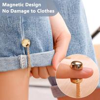 2/4pcs Stainless Steel Magnetic Clip, Strong Hold for Clothing Scarf Fixing, Anti-Slip Cuff Chain Pin, DIY Fashion Accessory