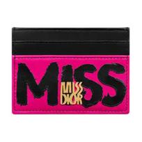 Dior Miss  Graffiti Print Five Card Slot Calfskin Card Holder Women Accessories Purple Black S3601UZCW-M75E Basic Set (Bag+Dust Bag)