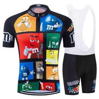 Summer Cartoon Short Sleeve Bib Pants Bicycle Cycling Suit Set Outdoor Cycling Clothing 2026 Summer Breathable Cycling Clothing Set XS