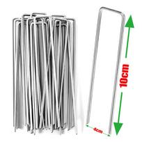 100/10PCS Garden Staples Heavy-duty Fence Tubing Stakes Sod Pins Galvanized Landscape Spike for Holding Lawn Barrier Ground Nail 10PCS