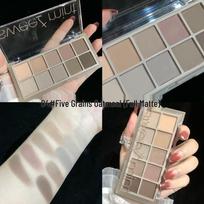 Sweet Mint Ten-Color Eyeshadow Palette: Shimmer, Matte, and Glitter Earth Tones for Daily Use modelis 4 spalvos
