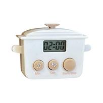 Creative LCD Kitchen Timer Digital Cartoon Shape Time Manager Multifunctional Alarm for Baking Cooking Sports Reminder