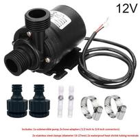 Water Pump High Pressure Solar DC12V/ 24V Lift 5M 800L/H Brushless Motor Submersible Aquarium Water Pumps Quick Break Joint+
