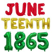 New June Black Independence Day Themed Balloon Set With Red, Black, Green, And Yellow Balloons For Commemoration Day A