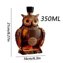 Whiskey Decanter Bottle 350ml High Transparency Vintage Drinks Container Glass Liquor Decanter Bottle for Father Boyfriend gryna