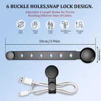Magnet Cable Ties Silicone Cable Straps Reusable Wrap Wire Holder Strap Wrap Organization for Home Kitchen Office Travel juoda