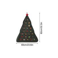 Countdown Fabric Bags Tree Shape Pouch Advent 24 Grids Countdown Advent Bags For Candy Chocolate Small Toy Small Item Front Door L