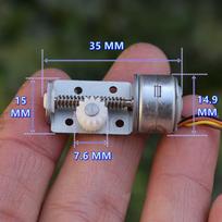 1 Piece 15mm 2-Phase 4-Wire Stepper Motor with Linear Screw Shaft Rod Block And 13 Teeth Plastic Gear for DIY Camera Monitor