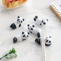 Set of 5 Adorable Panda Ceramic Chopstick Rest for Dining Table Decorative Pen Holder