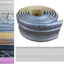 1roll 2.3mX8cm Peel and Stick Self Adhesive Flexible Foam Trim Sticky Decorative Wallpaper Border Wall 3D Edging Border Wall (GRAY,2.3mX8cm) pilka spalva