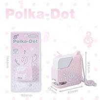 Cute With 40pcs No.10 Staples Mini Stapler Lightweight Polka Dot Paper Stapler Manual Binding Tool rožinė